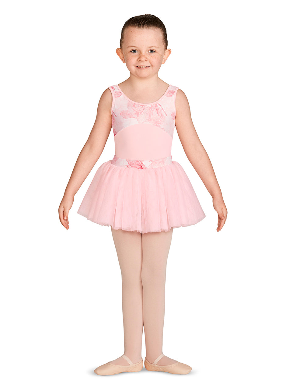 Girls Printed Bodice Tank Leotard - M467C