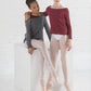 Boatneck Warm-up Top - Ruby