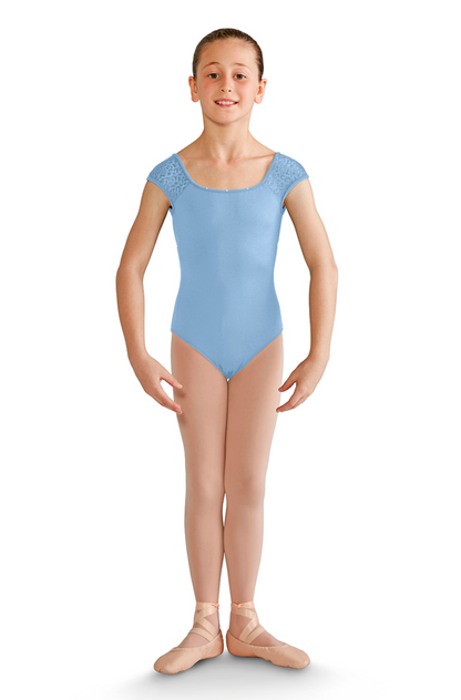 Girls Mesh Cap Sleeve Leotard - M1503