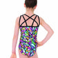 Girls Strappy Back Gymnastics Leotard with matching scrunchie- 27851