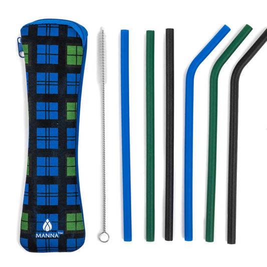 Reusable Silicone Straw Set - 8 Piece Set