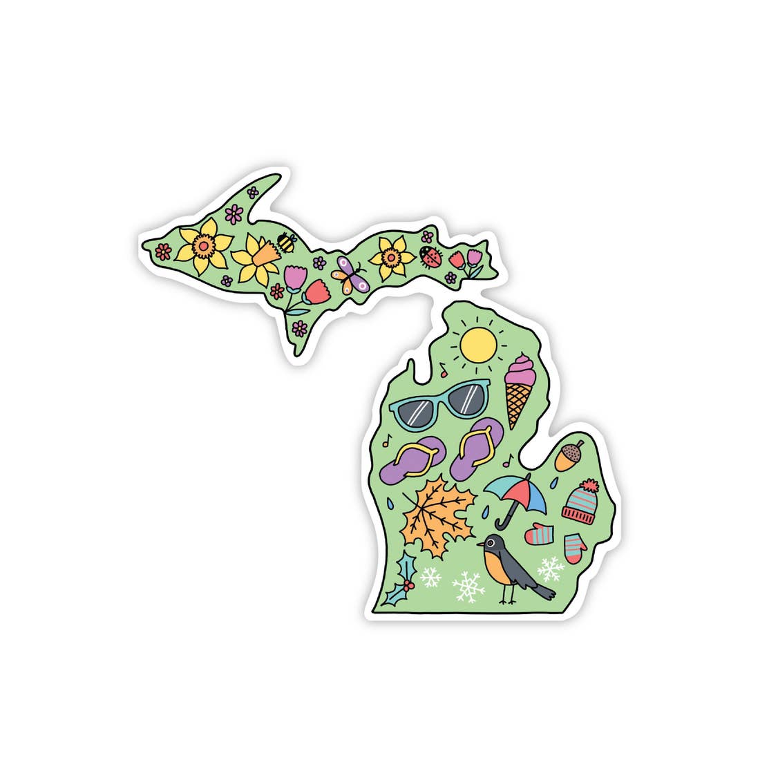 Michigan Vinyl Stickers by Michigan Bests