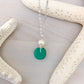 Sea Glass and Pearl Necklace - Assorted Colors