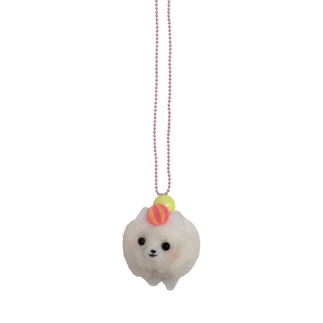 Pop Cutie Pom Pom Puppy Necklace