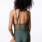 Jewel Neck with Mesh Overlay - 2218A