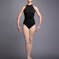 Mesh Racer Back Halter Leotard - L3135