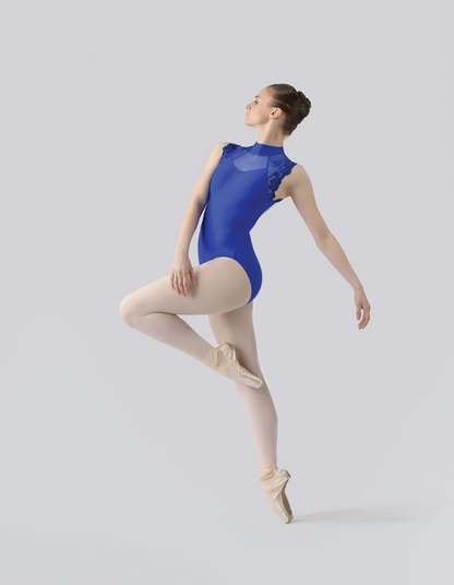 Berenice Lace and Mesh High Neck Leotard