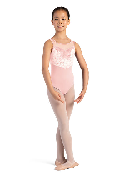 Girls Velvet Tank Leotard - CL1027