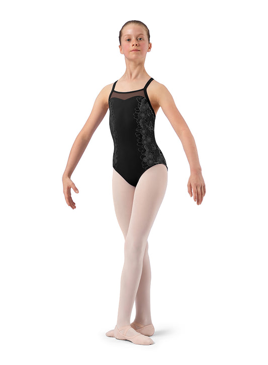 Girls Lace Print Camisole Leotard - CL4147