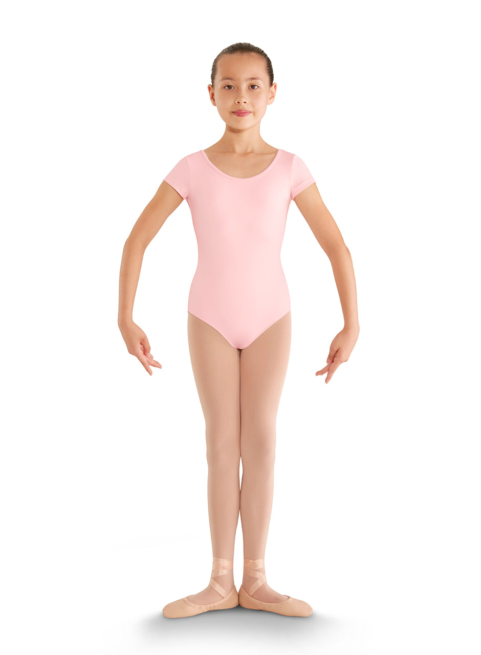 Girls Woven Strap Cap Sleeve Leotard - CL8832
