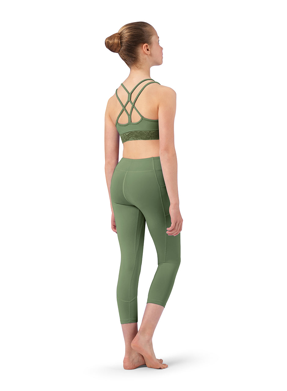 Girls Lace Print Camisole Crop Top - CZ0127