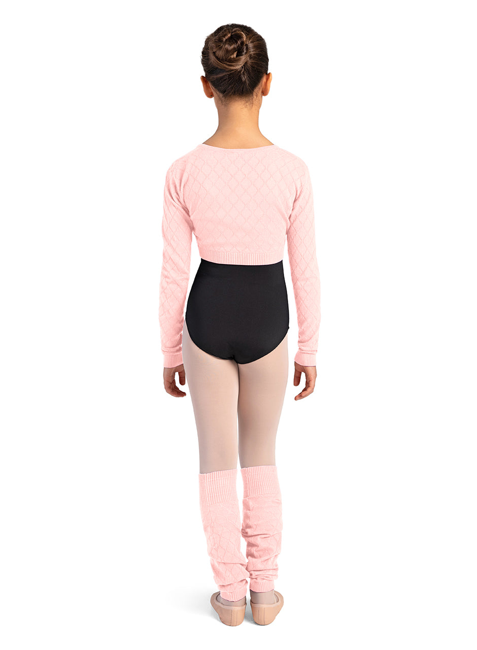 Girls Diamond Knit Wrap Sweater - CZ3149