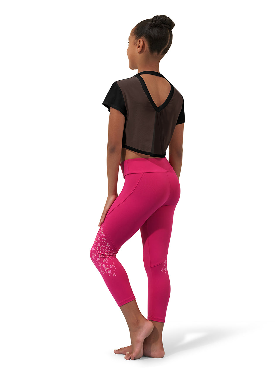 Girls Mesh Back Logo Crop T-Shirt - CZ9332