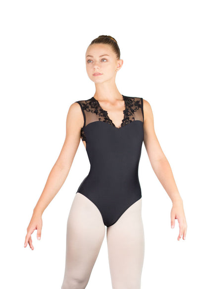 Emmeline Lace Open Back Tank Leotard