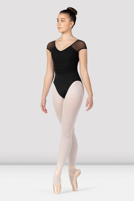 Ruched Cap Sleeve Leotard - LB5215