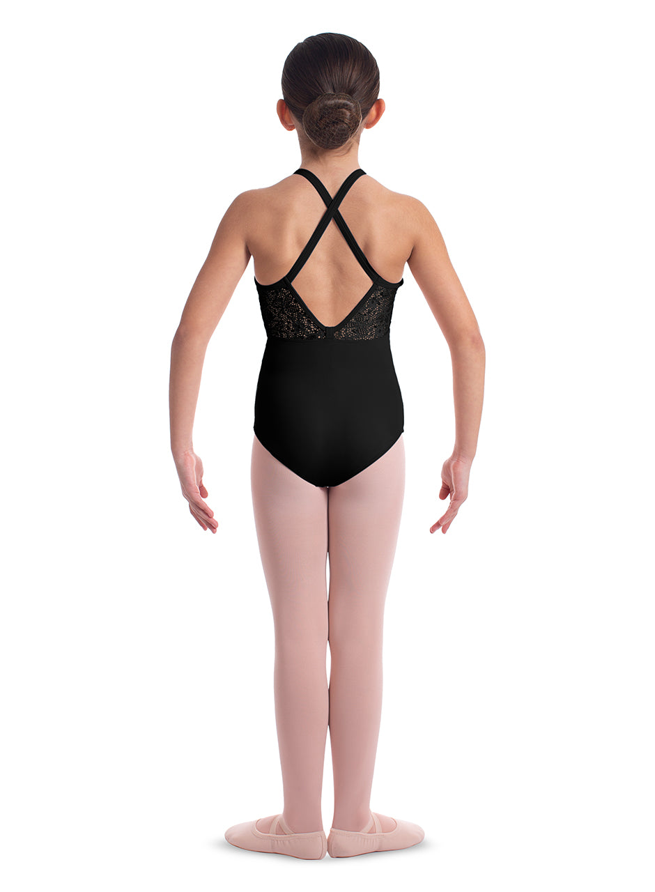 Girls Camisole Leotard with Lace Back - M1546C