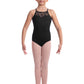 Girls Halter Leotard with Lace Detail - M1547C