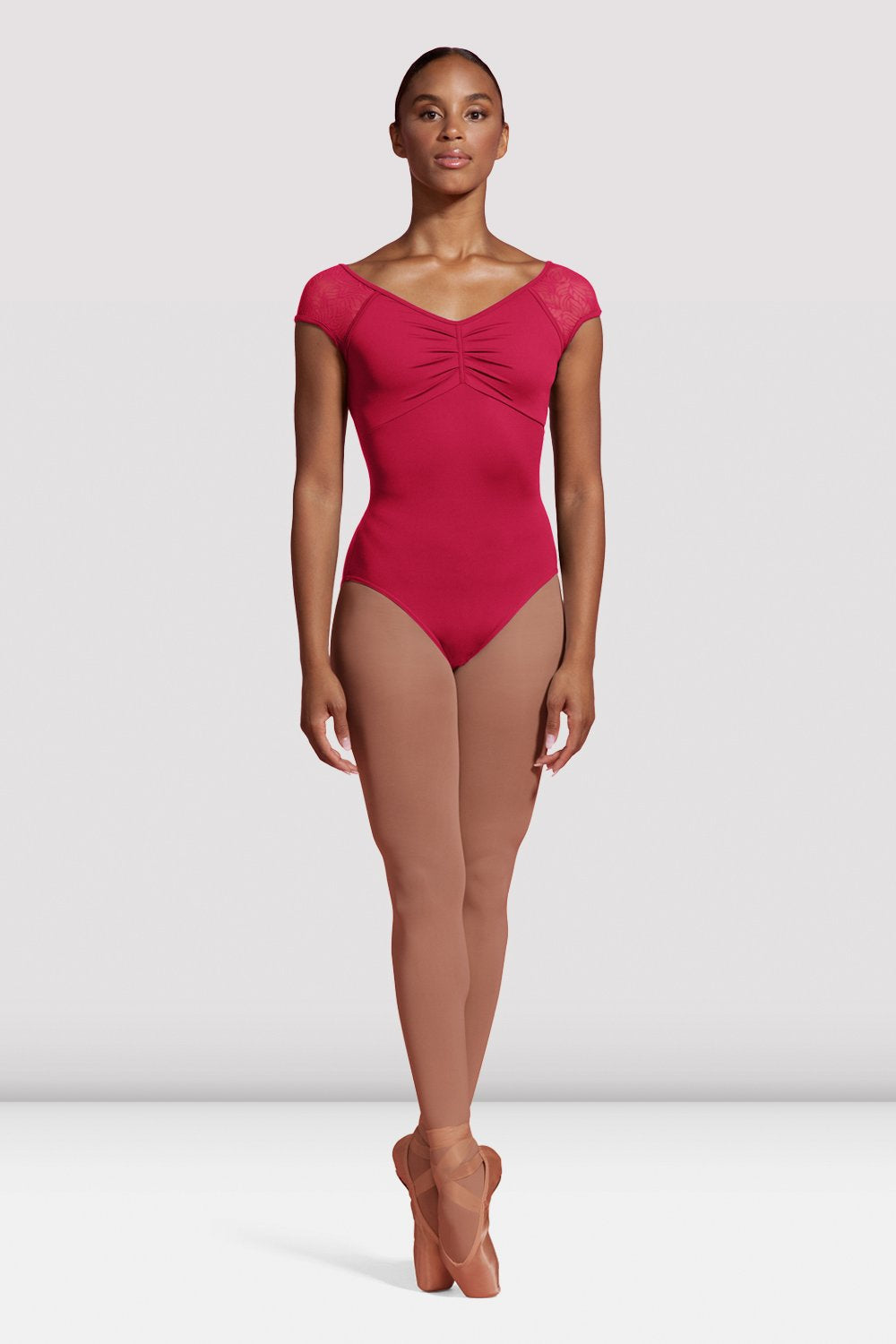 Mesh Cap Sleeve Leotard in Admire Colorway - M5096LM