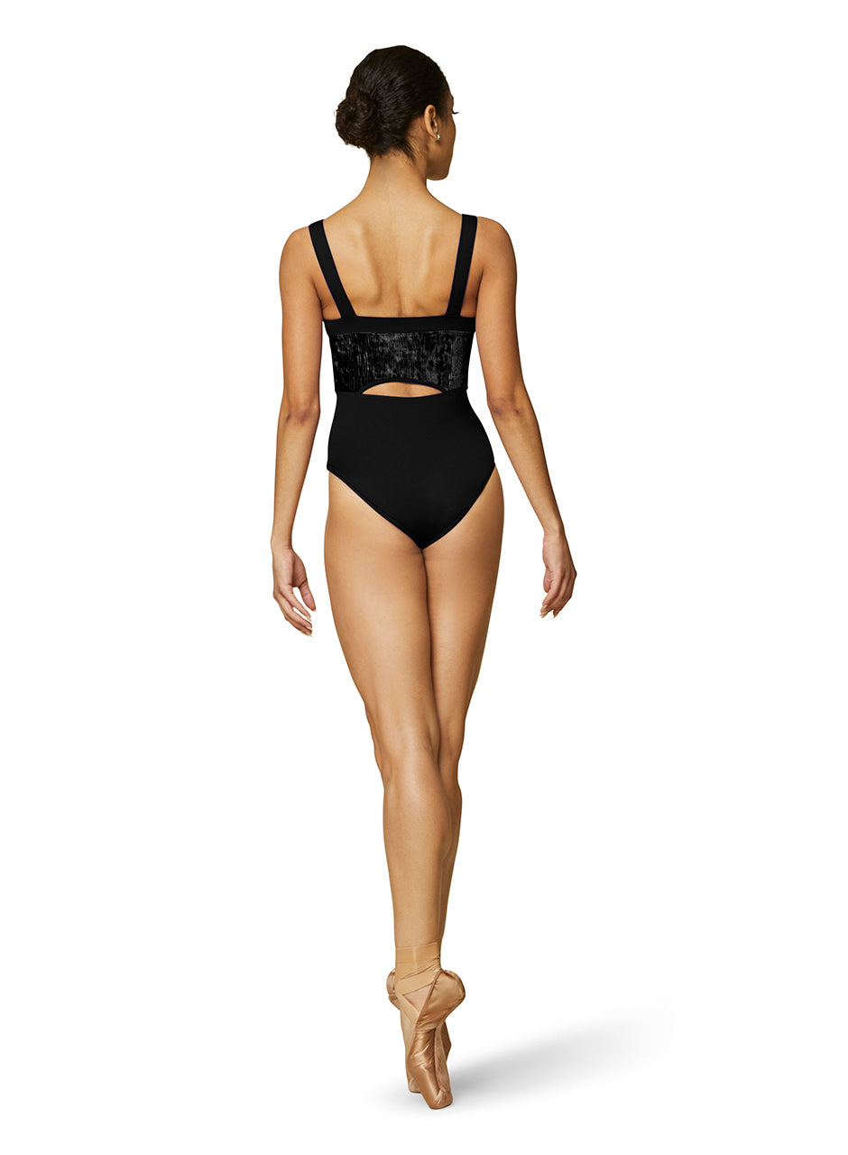 Girls Wide Strap Velvet Camisole Leotard - TWL1015