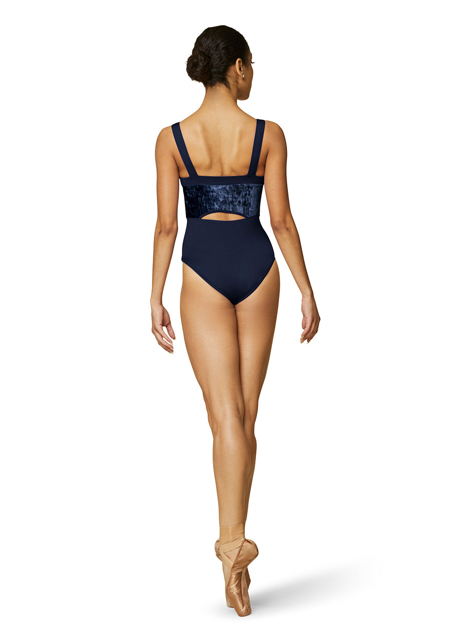 Girls Wide Strap Velvet Camisole Leotard - TWL1015