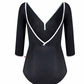 Alicia Three Quarter Sleeve Leotard