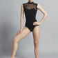 Berenice Lace and Mesh High Neck Leotard