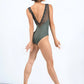 Novella Tank Leotard with Embroidered Mesh