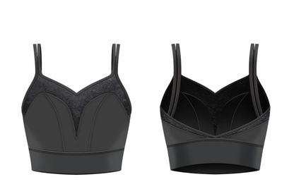 Valentina Crop Top with Velvet Trim