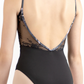 Chanelle Camisole Leotard in Noir Fleur Print