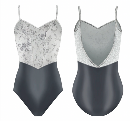Chanelle Leotard in Smoked Pearl Print