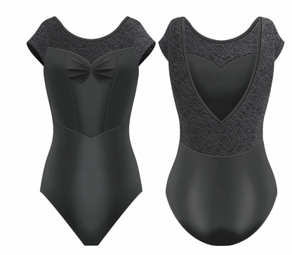 Girls Delphine Cap Sleeve Leotard