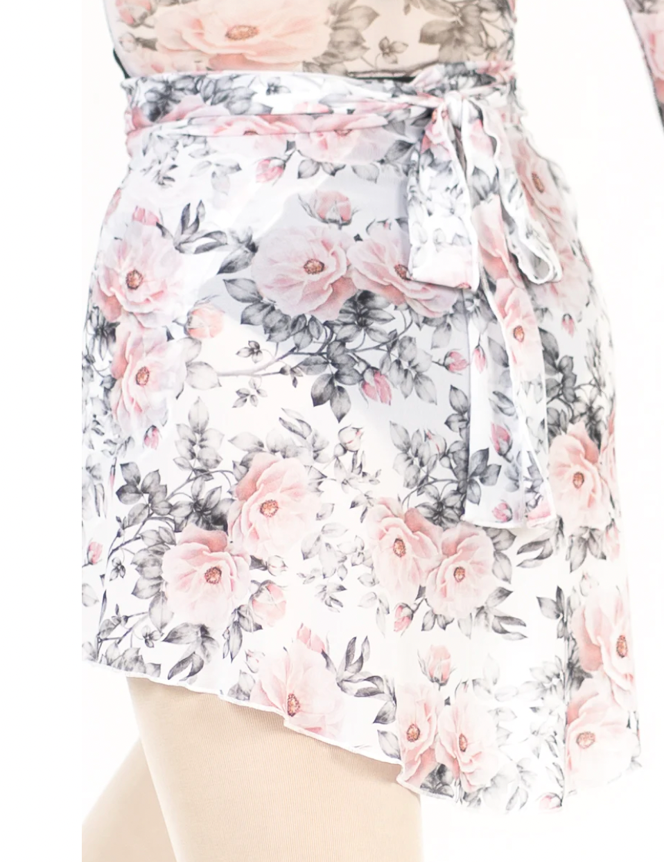Delphine Wrap Skirt in Rose Mesh