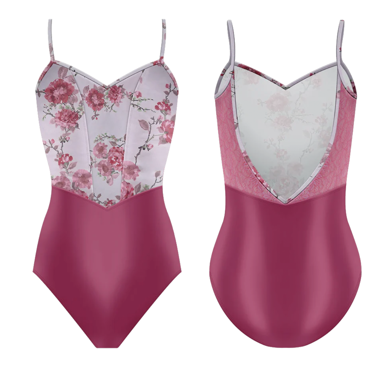 Chanelle Leotard in Grape Viola Print