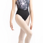 Chanelle Camisole Leotard in Noir Fleur Print