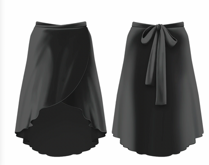 Long Velvet Chiffon Skirt