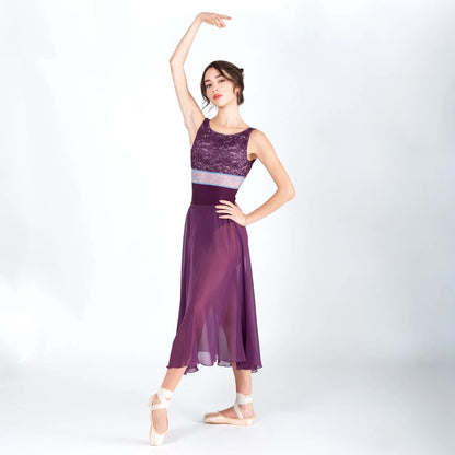 Iris Golden Label Tank Leotard with Lace Bodice - Tourandot