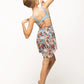 Mid High-Low Skirt in Rhapsody Misty Blue Mesh