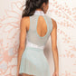 Flare Skirt in Misty Blue Mesh
