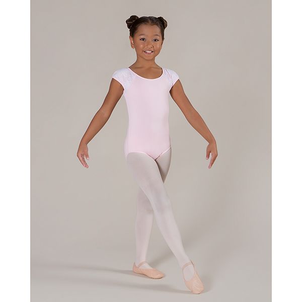 Girls Mila Lace Cap Sleeve Leotard - CL110
