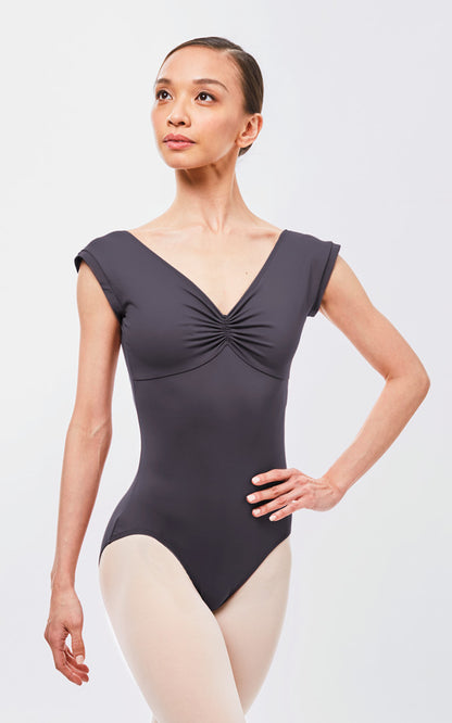 Cap Sleeve Leotard - Slate Grey