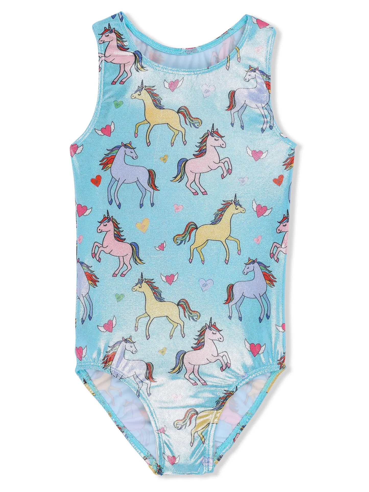 Unicorn Hearts Shimmer Gymnastics Leotard