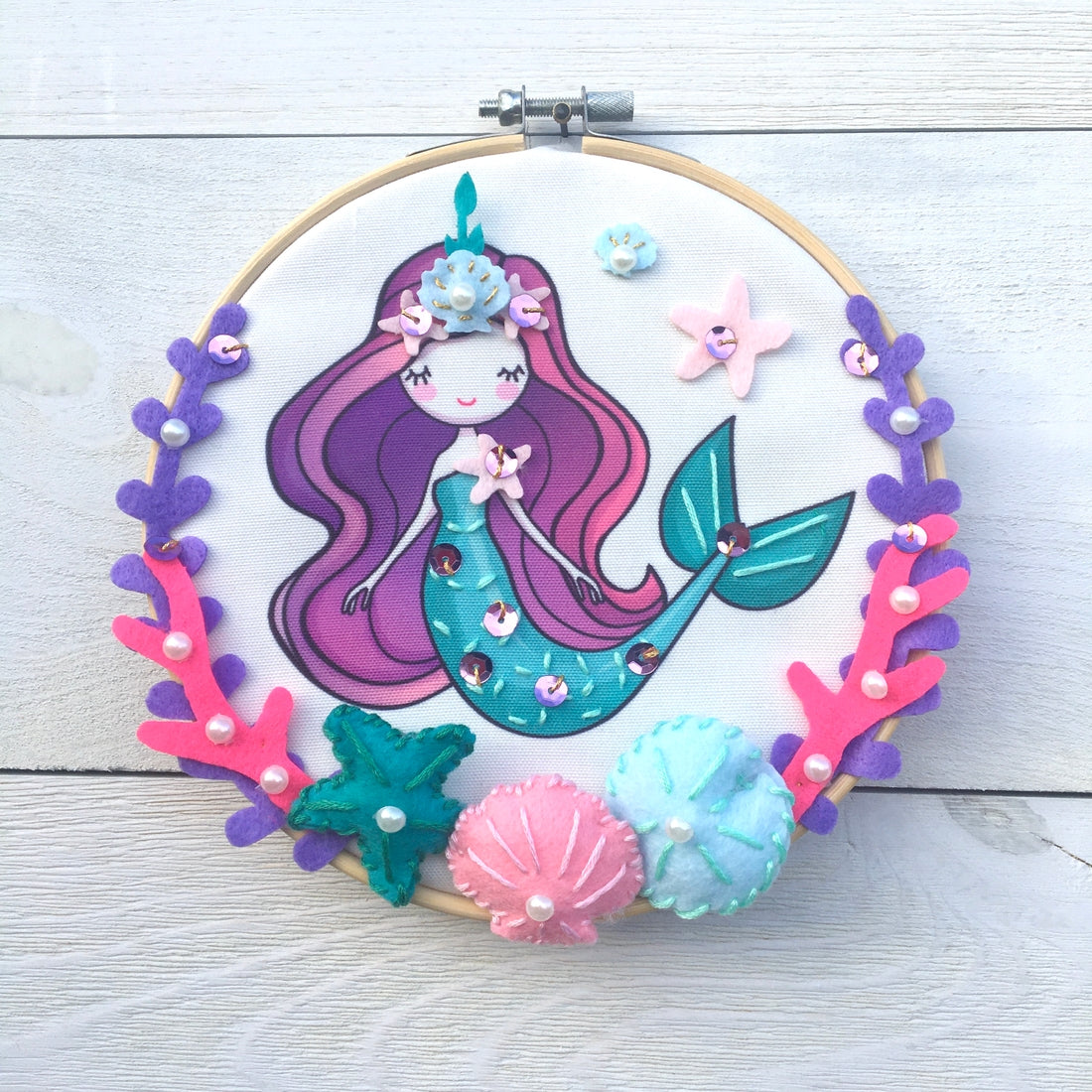 Mermaid Embroidery Kit for Children