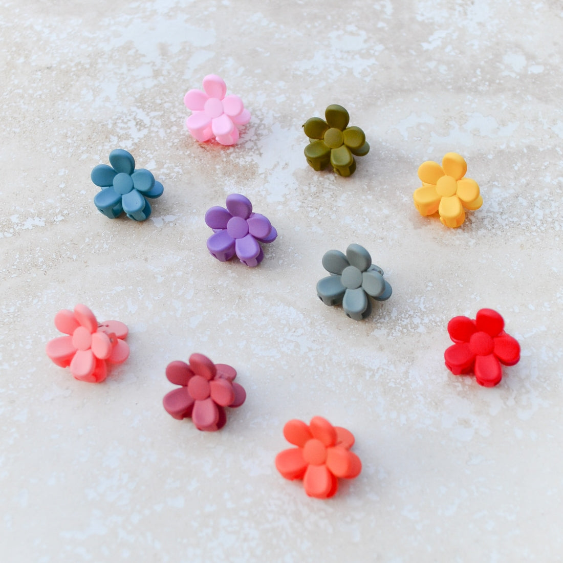 Mini Flower Hair Clip Set