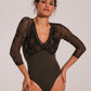 Harmony Leotard with Flocked Mesh Sleeves - Multiple Colorways