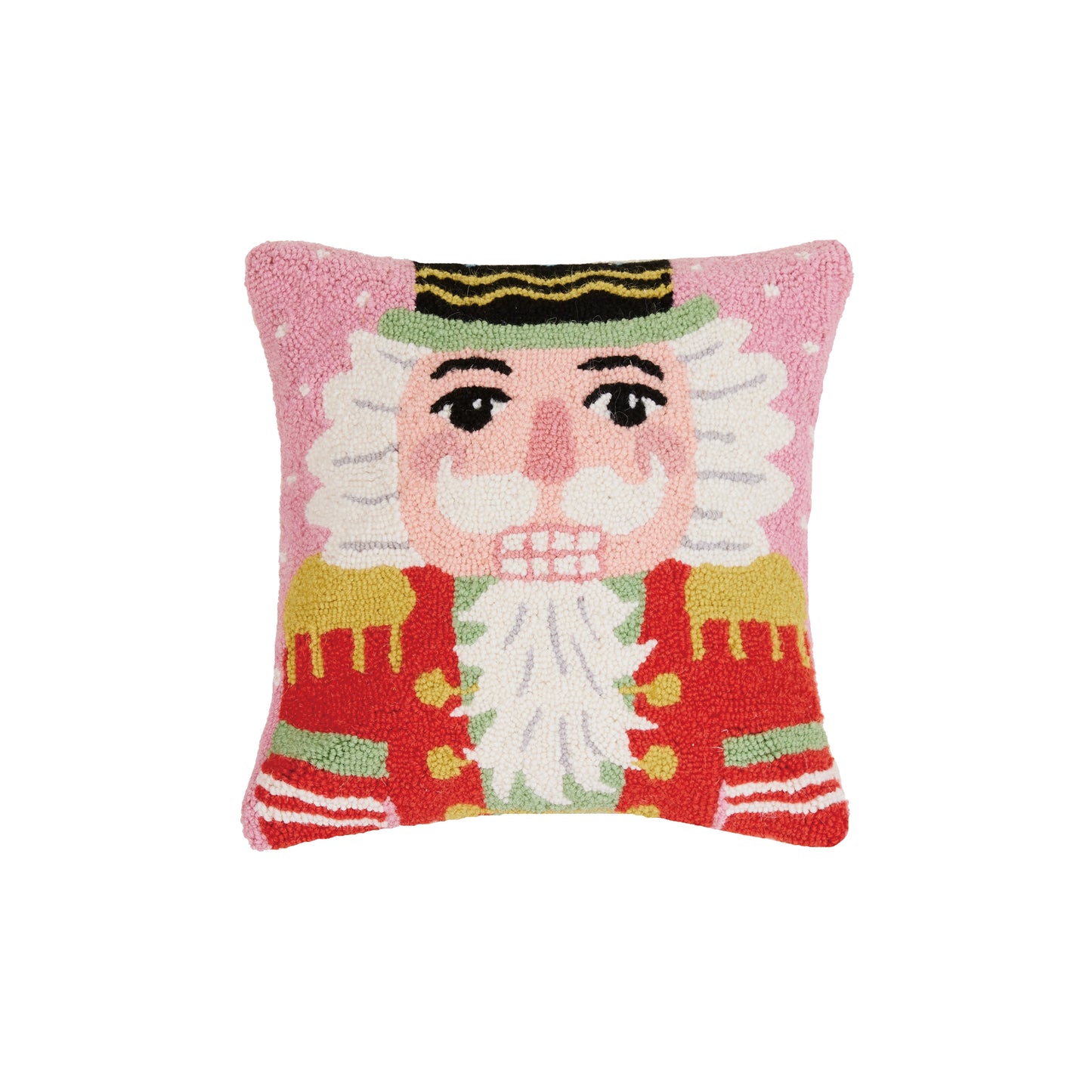 Nutcracker Hooked Decorative Pillow