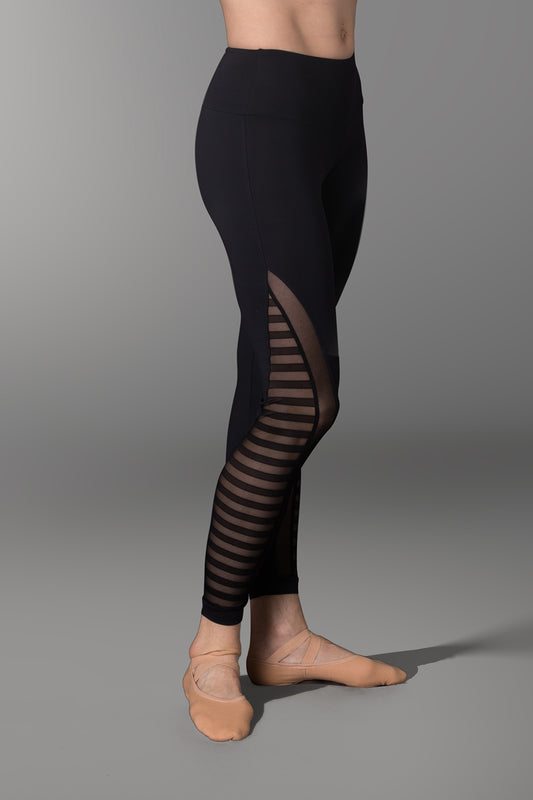 Sara Mearns Striped Mesh Leggings - RDE1782