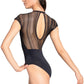 Striped Mesh Cap Sleeve Leotard - RDE2306