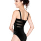 Tank Leotard with Mesh Stripe Back - SL131
