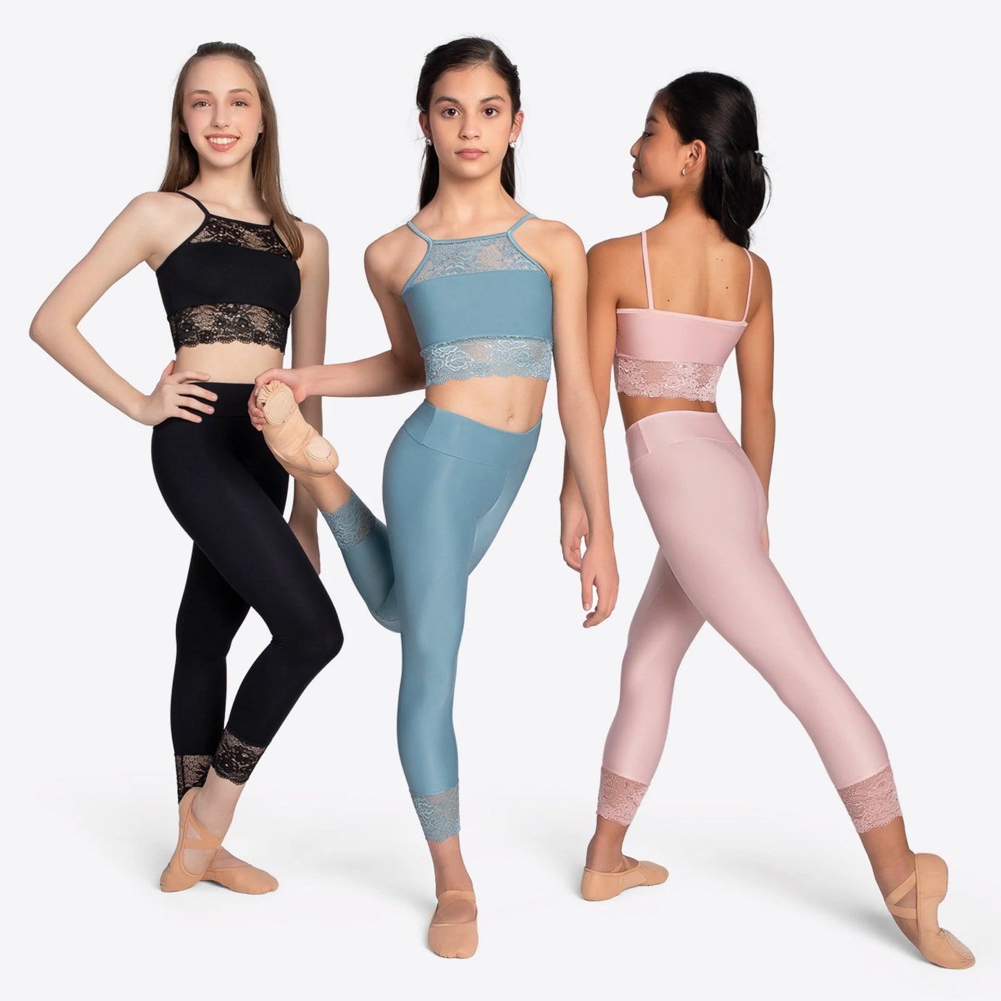 Girls lace crop sales top