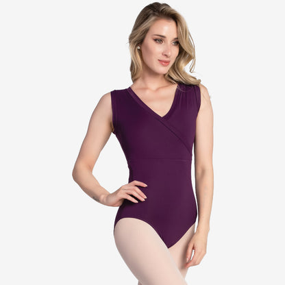 Mock Wrap Front Leotard - SL165